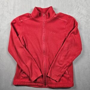 Patagonia Jacket Womens Large Red El Capilene Fleece Full Zip Hand Pockets Logo